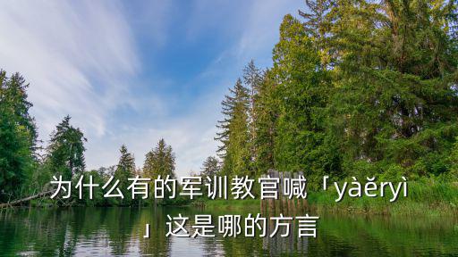 為什么有的軍訓教官喊「yà?ryì」這是哪的方言