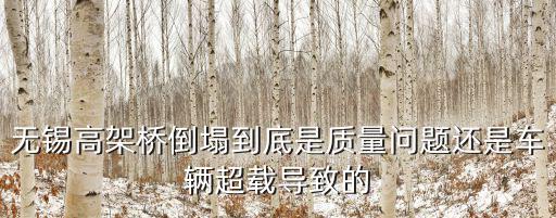 無錫高架橋倒塌事故車輛超重多少,當看到無錫高架橋的事故后