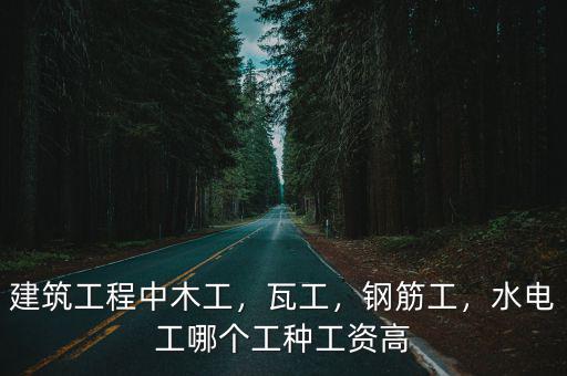 建筑工程中木工，瓦工，鋼筋工，水電工哪個工種工資高