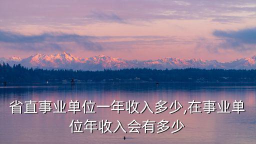 河南省直事業(yè)單位一年收入多少,在事業(yè)單位年收入會(huì)有多少