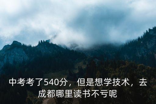 2021成都中考沒(méi)上線去哪里讀,中考考了540分