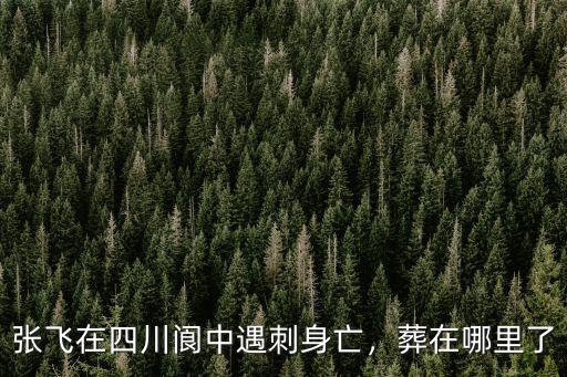 張飛在四川閬中遇刺身亡，葬在哪里了