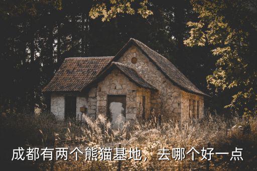 成都有兩個熊貓基地，去哪個好一點