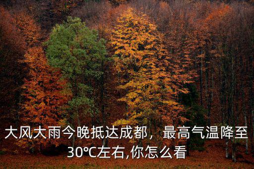 大風大雨今晚抵達成都，最高氣溫降至30℃左右,你怎么看