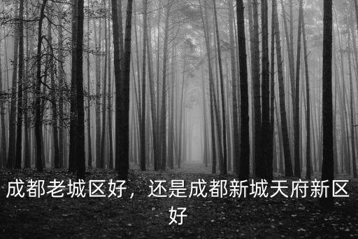 成都老城區好，還是成都新城天府新區好