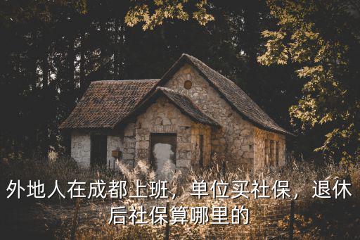 在成都上班買哪里的社保,現在成都就職買社保