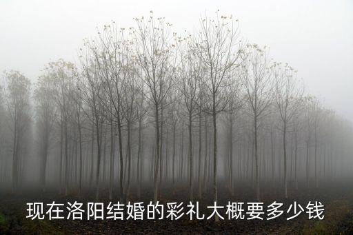 現在洛陽結婚的彩禮大概要多少錢