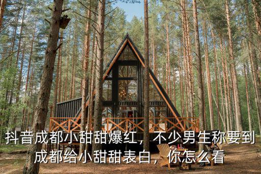 抖音成都小甜甜爆紅，不少男生稱要到成都給小甜甜表白，你怎么看