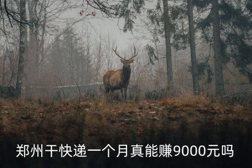 鄭州干快遞一個月真能賺9000元嗎