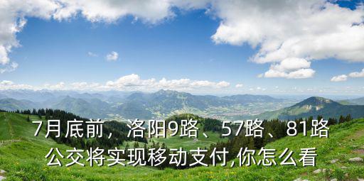 7月底前，洛陽9路、57路、81路公交將實(shí)現(xiàn)移動支付,你怎么看