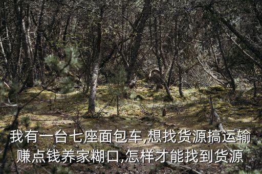 南陽面包車拉貨怎么找貨源,怎樣才能找到貨源