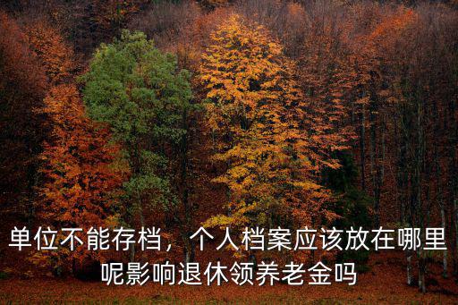 單位不能存檔，個人檔案應該放在哪里呢影響退休領養老金嗎