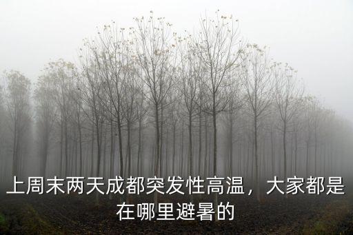 上周末兩天成都突發(fā)性高溫，大家都是在哪里避暑的