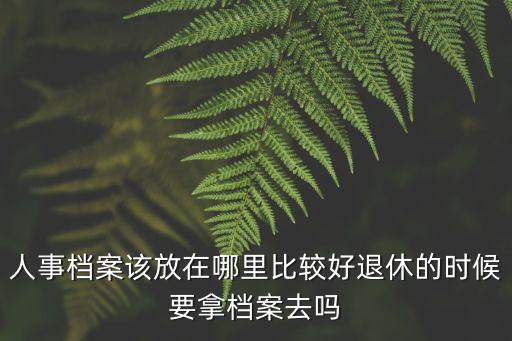 自貢市檔案放在哪里,人事檔案該放在哪里比較好