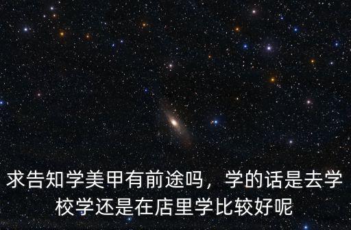求告知學(xué)美甲有前途嗎，學(xué)的話是去學(xué)校學(xué)還是在店里學(xué)比較好呢