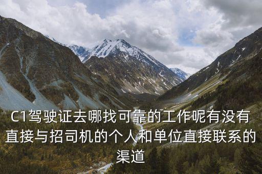 德陽哪里有招司機的,哪里招B2司機