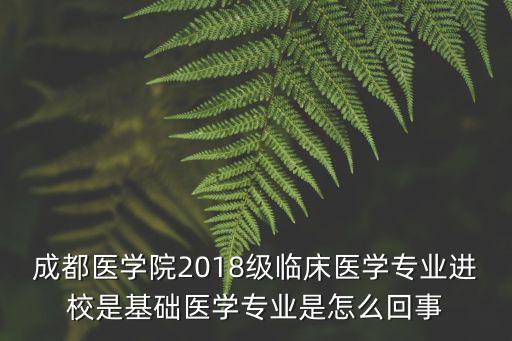 成都醫(yī)學(xué)院2018級(jí)臨床醫(yī)學(xué)專業(yè)進(jìn)校是基礎(chǔ)醫(yī)學(xué)專業(yè)是怎么回事
