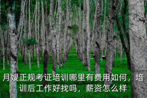 月嫂正規(guī)考證培訓哪里有費用如何，培訓后工作好找嗎，薪資怎么樣
