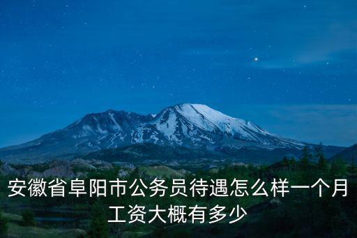 安徽省阜陽市公務員待遇怎么樣一個月工資大概有多少