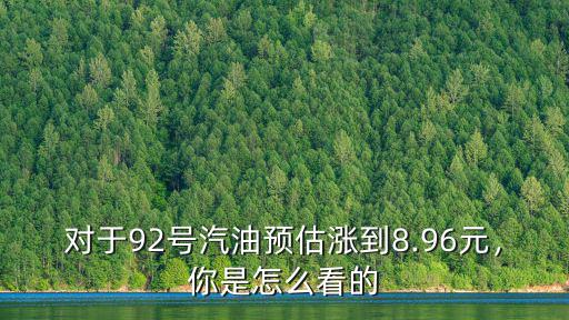 對于92號汽油預估漲到8.96元，你是怎么看的