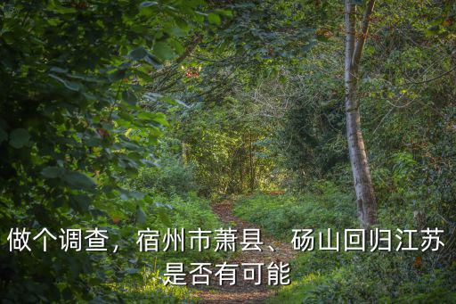 做個(gè)調(diào)查，宿州市蕭縣、碭山回歸江蘇是否有可能