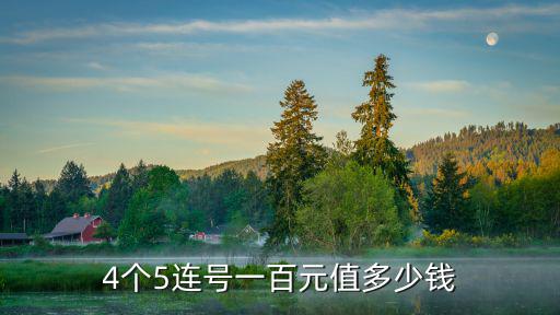 黃山四連號值多少錢,4個5連號一百元值多少錢