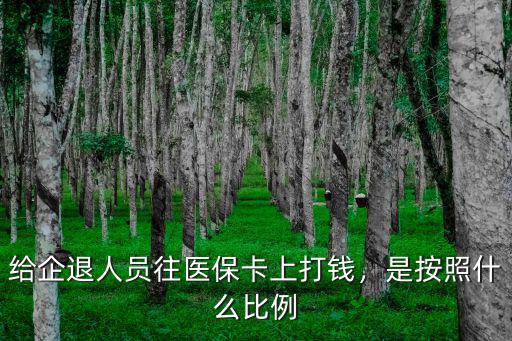 給企退人員往醫保卡上打錢，是按照什么比例