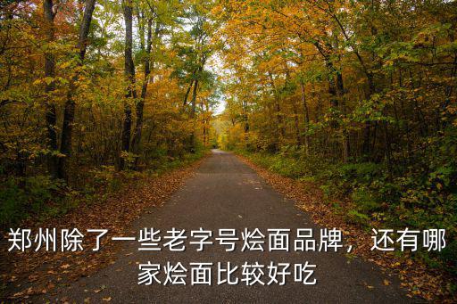 鄭州除了一些老字號燴面品牌，還有哪家燴面比較好吃