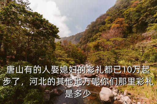 唐山有的人娶媳婦的彩禮都已10萬起步了，河北的其他地方呢你們那里彩禮是多少