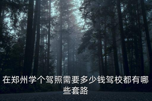 鄭州中牟雁鳴湖駕校學車要多少錢,在鄭州學個駕照需要多少錢
