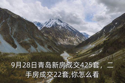 9月28日青島新房成交425套，二手房成交22套,你怎么看
