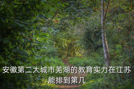 安徽第二大城市蕪湖的教育實(shí)力在江蘇能排到第幾