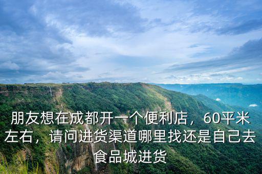 朋友想在成都開一個便利店，60平米左右，請問進貨渠道哪里找還是自己去食品城進貨