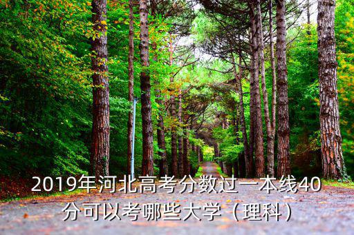 2019年河北高考分?jǐn)?shù)過(guò)一本線40分可以考哪些大學(xué)（理科）