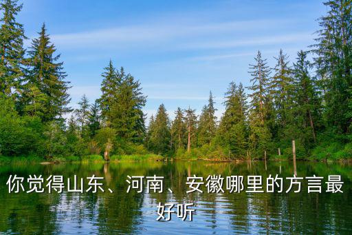 你覺得山東、河南、安徽哪里的方言最好聽