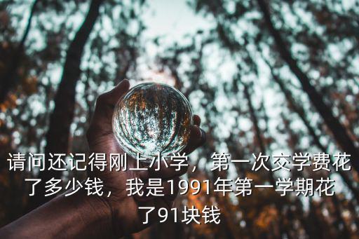 請問還記得剛上小學，第一次交學費花了多少錢，我是1991年第一學期花了91塊錢