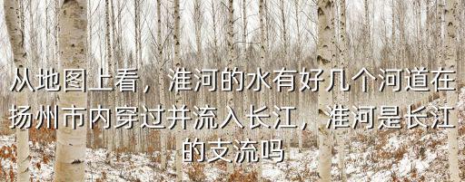 淮河北岸有多少支流,淮河是長江的支流嗎
