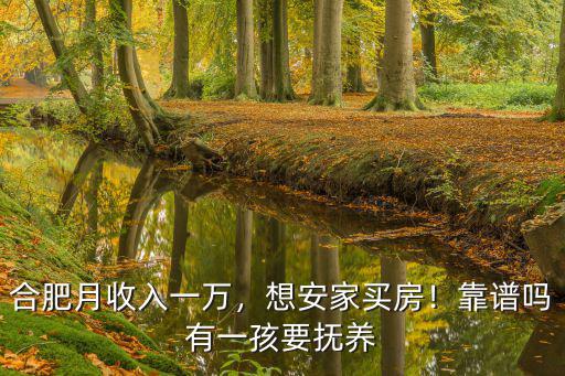 合肥月收入一萬，想安家買房！靠譜嗎有一孩要撫養