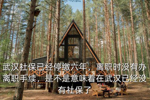 武漢社保已經(jīng)停繳六年，離職時沒有辦離職手續(xù)，是不是意味著在武漢已經(jīng)沒有社保了