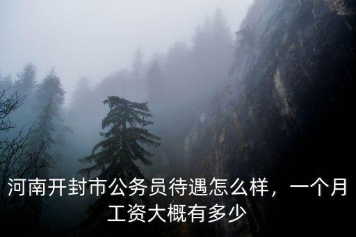 河南開封市公務員待遇怎么樣，一個月工資大概有多少