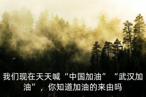 我們現在天天喊“中國加油”“武漢加油”，你知道加油的來由嗎