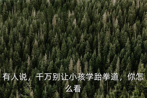 石家莊小孩學跆拳道多少錢,小孩怎樣學跆拳道比較好