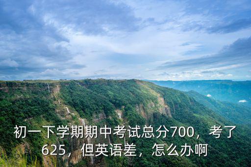 初一下學期期中考試總分700，考了625，但英語差，怎么辦啊