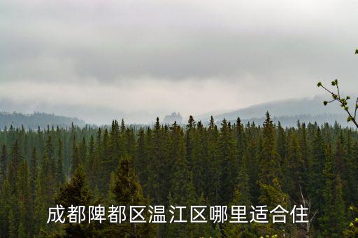 成都陴都區溫江區哪里適合住