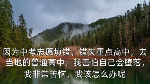 因為中考志愿填錯，錯失重點(diǎn)高中，去當(dāng)?shù)氐钠胀ǜ咧校液ε伦约簳櫬洌曳浅？鄲溃以撛趺崔k呢