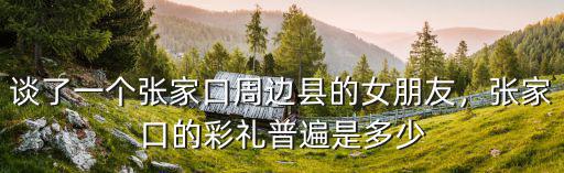談了一個張家口周邊縣的女朋友，張家口的彩禮普遍是多少