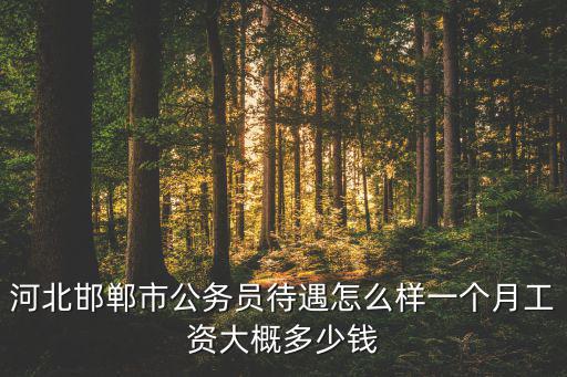 河北邯鄲市公務員待遇怎么樣一個月工資大概多少錢