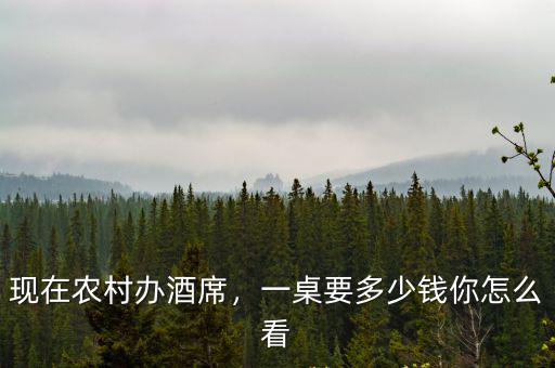 現在農村辦酒席，一桌要多少錢你怎么看