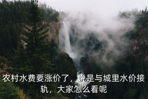 農村水費要漲價了，說是與城里水價接軌，大家怎么看呢