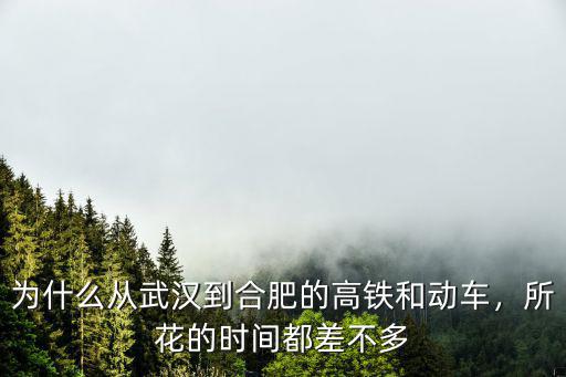 為什么從武漢到合肥的高鐵和動車，所花的時間都差不多